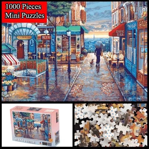 "Romantic Small Town" 1000 Pieces Mini Jigsaw Puzzles
