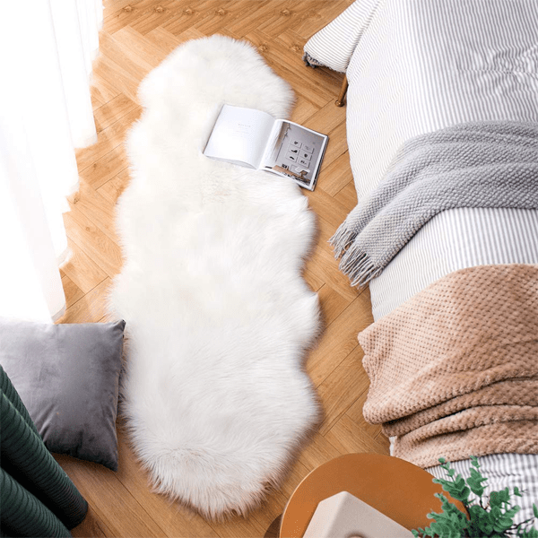 White Luxury Sheepskin Area Rugs