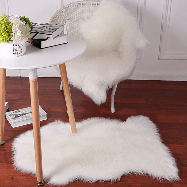 White Luxury Sheepskin Area Rugs