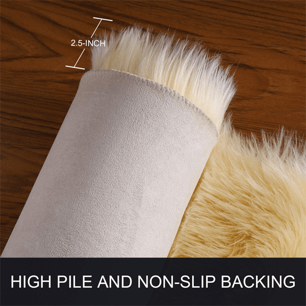 Brown Luxury Sheepskin Area Rugs