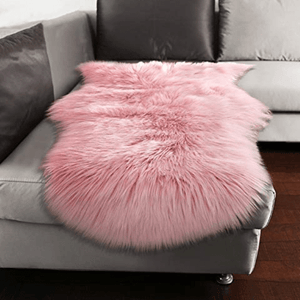 Pink Luxury Sheepskin Area Rugs