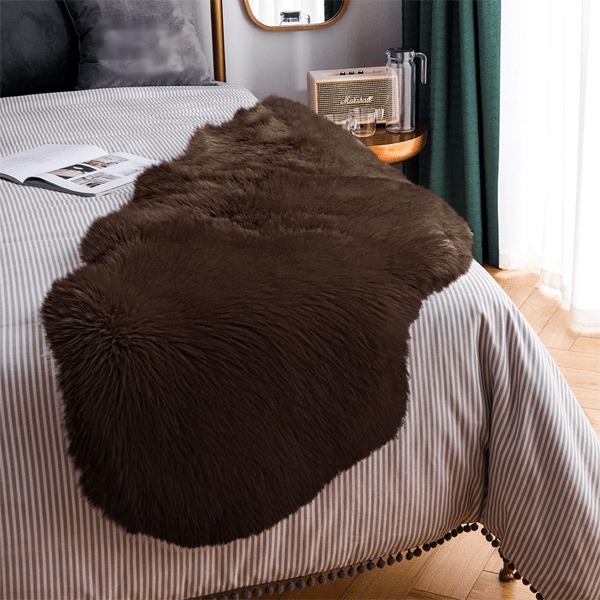 Brown Luxury Sheepskin Area Rugs
