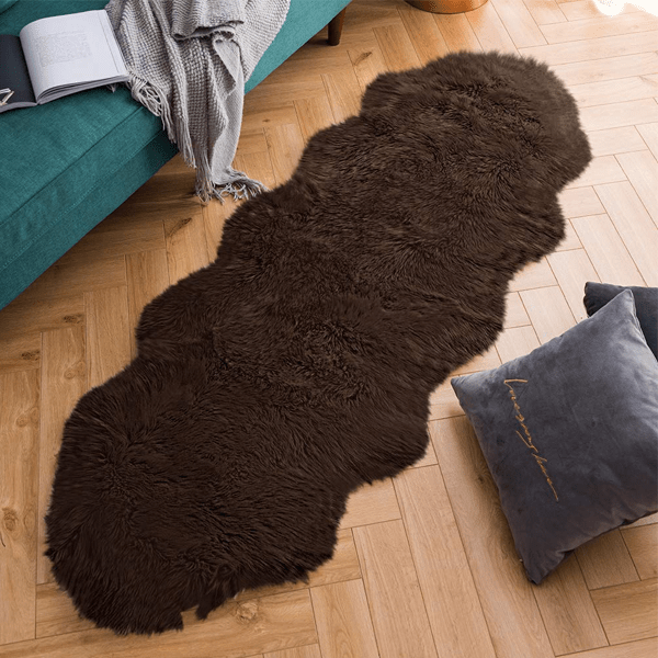 Brown Luxury Sheepskin Area Rugs