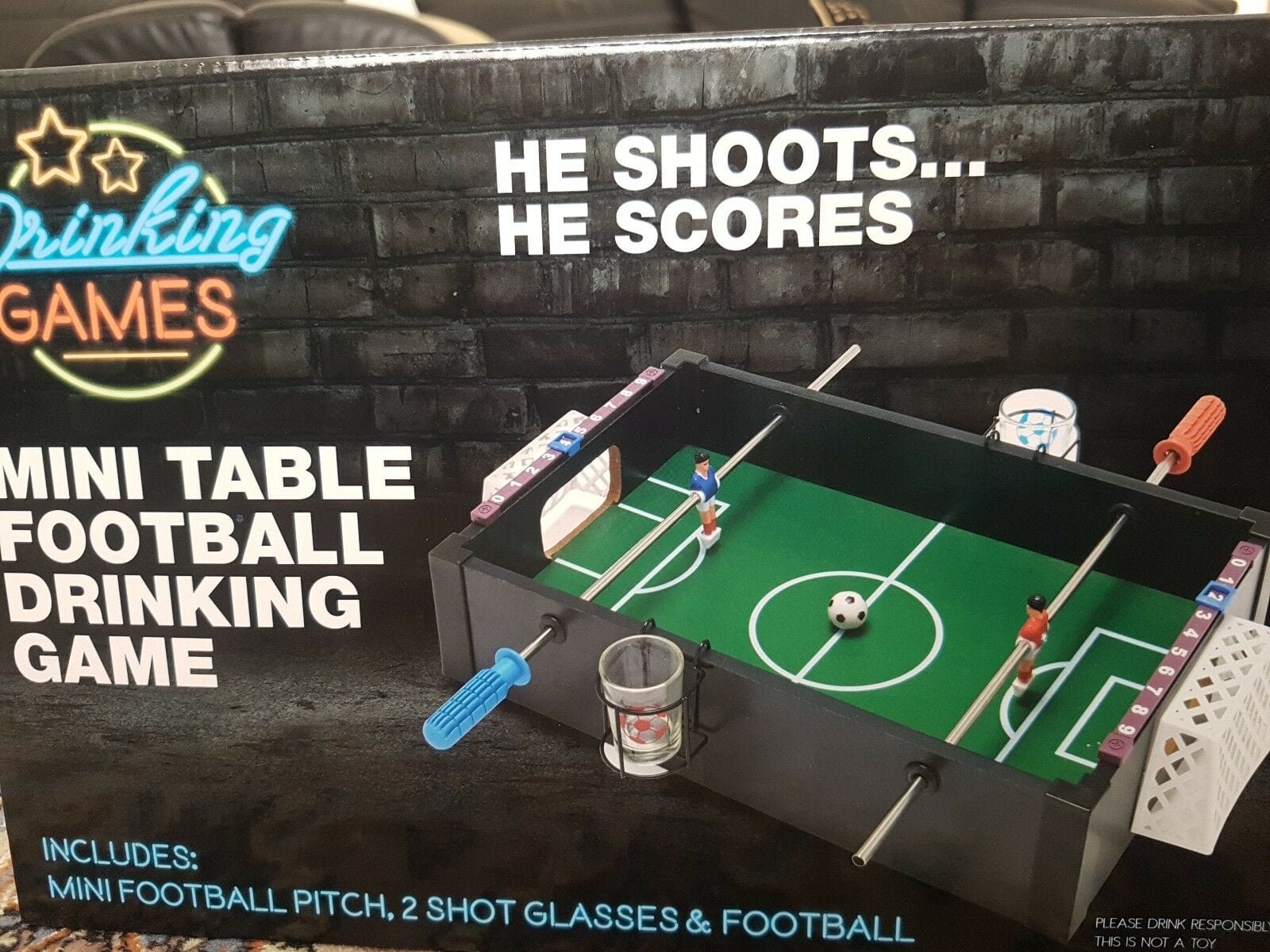 Portable Mini Table Foosball Drinking Game