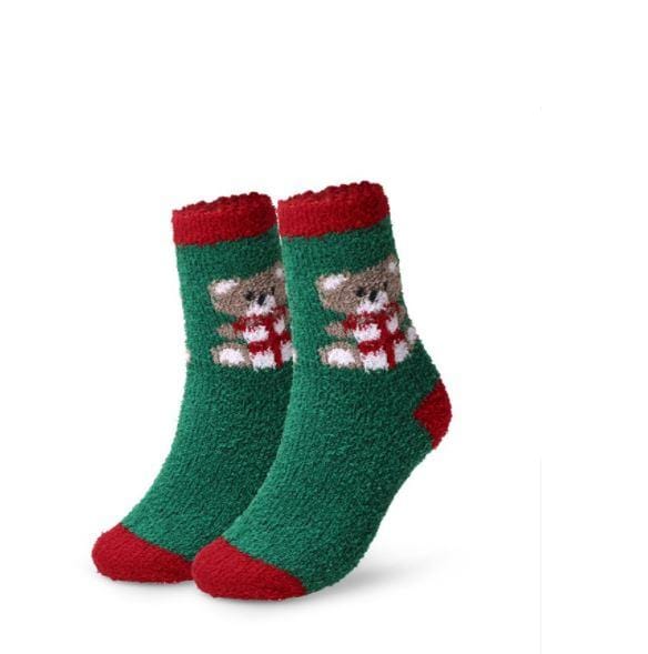 Fluffy Winter Christmas Socks - 6 Pairs - SET C