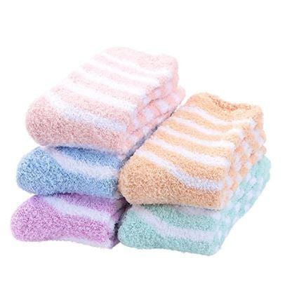 Winter Fluffy Stripes Socks - 3 Pack