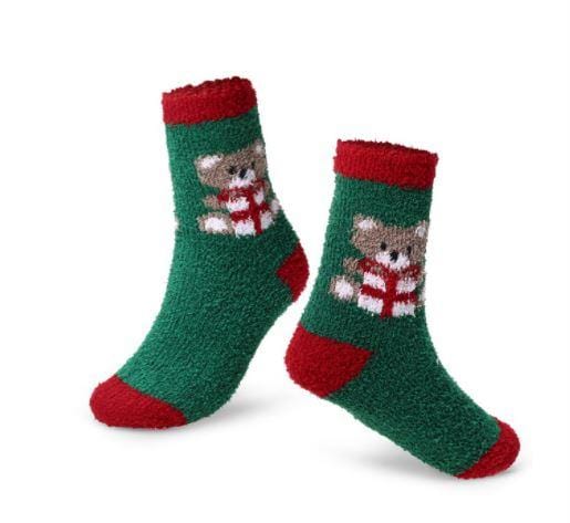 Fluffy Winter Christmas Socks - 6 Pairs - SET C