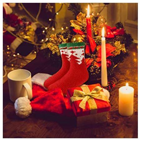 6 Pairs Fluffy Winter Christmas Socks