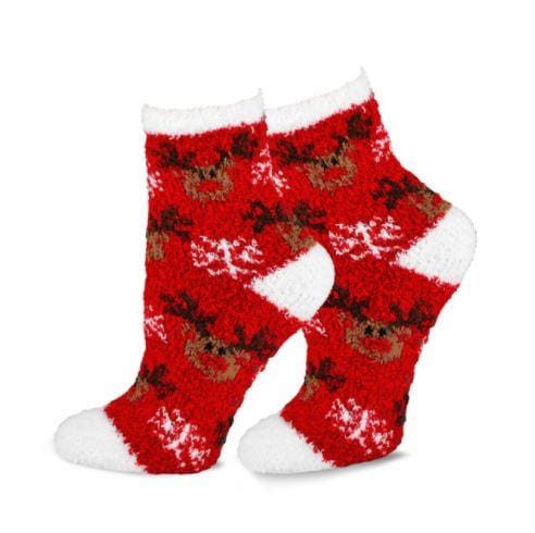 Fluffy Winter Christmas Socks - 6 Pairs - SET B