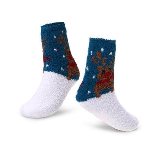 Fluffy Winter Christmas Socks - 6 Pairs - SET C