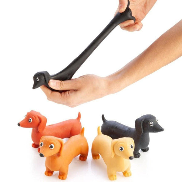 3" Stretch 'N Mold Dachshund Dog Assorted Colours