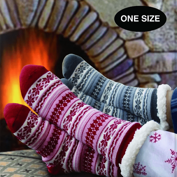 3 Pairs: Comfy Feet Sherpa Slipper Socks