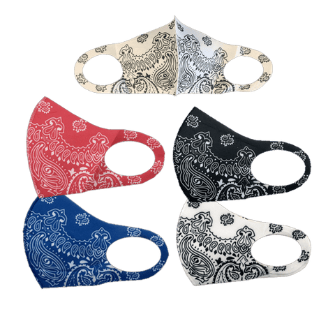 3 Pack: Spandex Paisley Fashion Mask