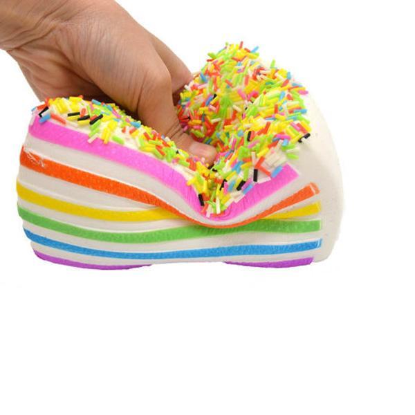 Rainbow Cake Slice Squishy Toy
