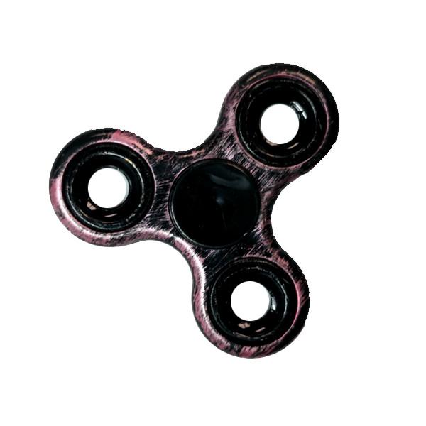 Toys - Retro Brushed Metallic Fidget Spinner: Stress Reliever - Assorted Colors