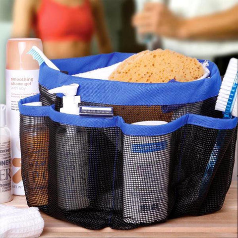 Travel - 8-Pocket Portable Quick Dry Mesh Shower Caddy - Available In 3 Colours!