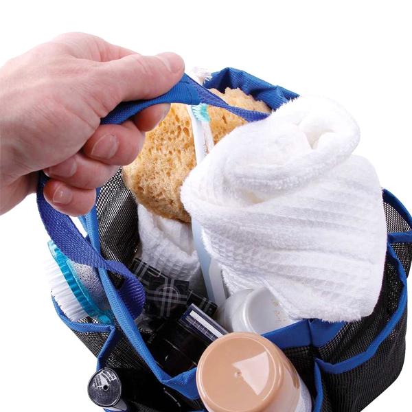 Travel - 8-Pocket Portable Quick Dry Mesh Shower Caddy - Available In 3 Colours!