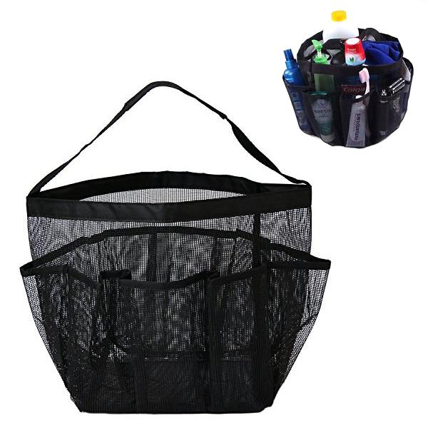 Travel - 8-Pocket Portable Quick Dry Mesh Shower Caddy - Available In 3 Colours!