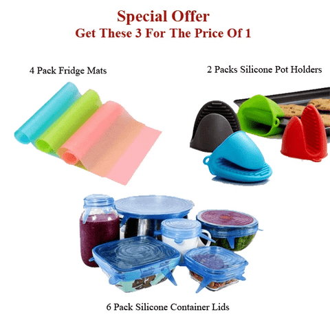 Eco-Friendly Silicone Products - 3 For The Price Of 1!