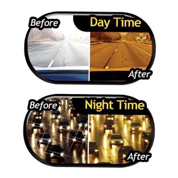 2 Pack Deluxe HD Day and Night Anti-Glare Vehicle Visor