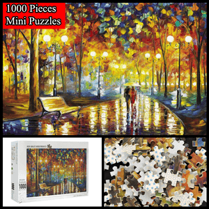 "Walking Under The Rain" 1000 Pieces Mini Jigsaw Puzzles