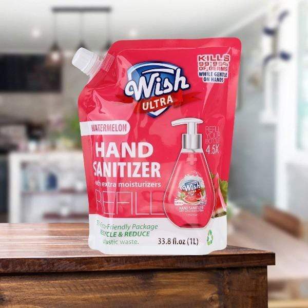 Buy 1 Liter Get 1 Liter For Free: Wish Ultra Hand Sanitizer Refill Scented with Extra Moisturizer
