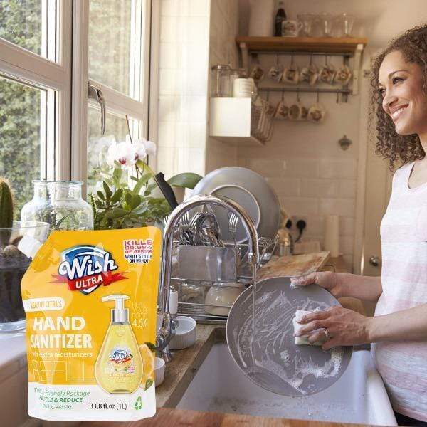 Buy 1 Liter Get 1 Liter For Free: Wish Ultra Hand Sanitizer Refill Scented with Extra Moisturizer