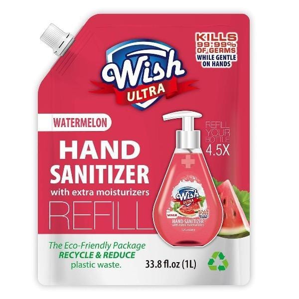 Buy 1 Liter Get 1 Liter For Free: Wish Ultra Hand Sanitizer Refill Scented with Extra Moisturizer