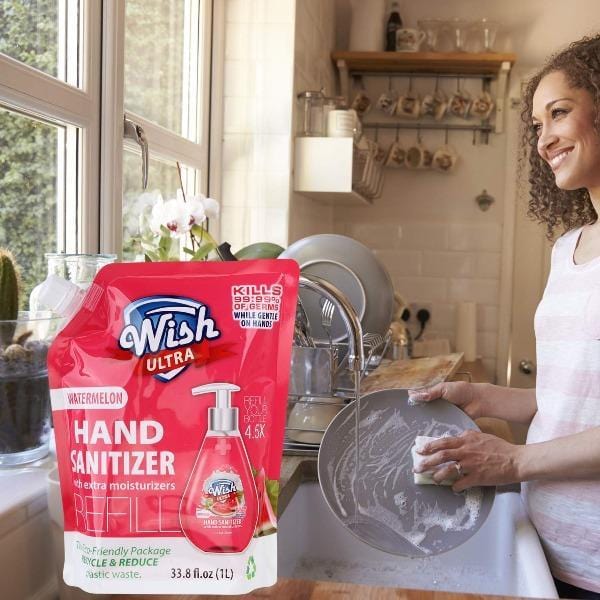 Buy 1 Liter Get 1 Liter For Free: Wish Ultra Hand Sanitizer Refill Scented with Extra Moisturizer