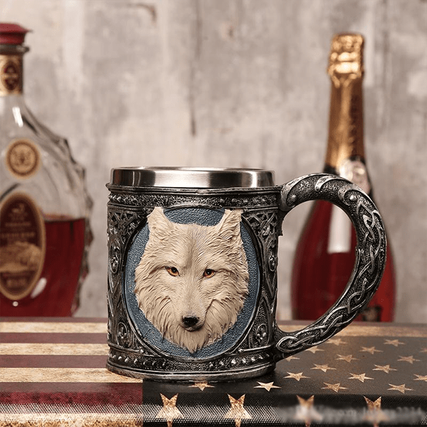 Mystical Wolf Stainless Steel Drinking Mug