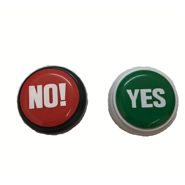 Yes and No Buzzer Buttons For Quiz Games & More